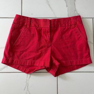 J. Crew Women's Red Chino Shorts